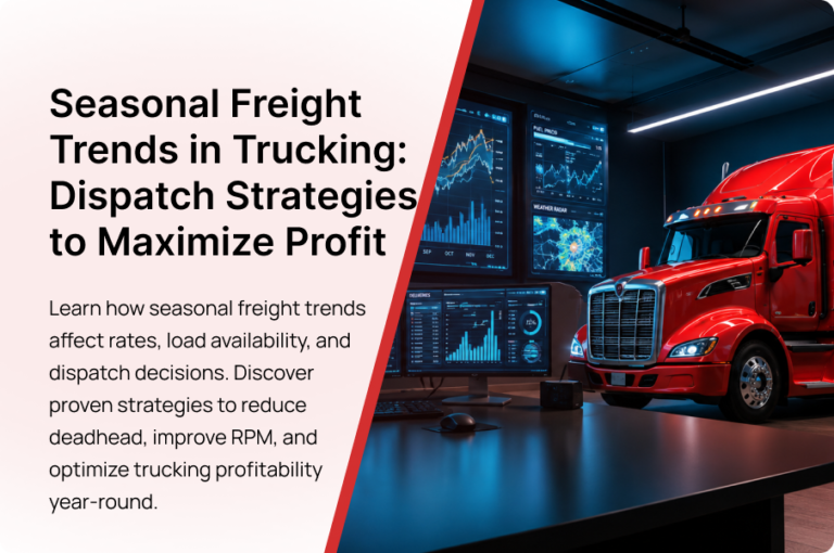 Seasonal freight trends and dispatch strategy optimization